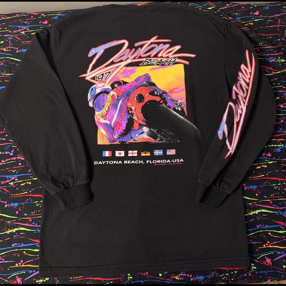 J.Galt Vintage Made In the Usa 1997 Daytona Beach Long Sleeve Shirt